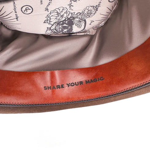 with her name burned into her leather; custom inscriptions available<span class='visuallyhidden'>; shop help at 760-978-9297.</span>